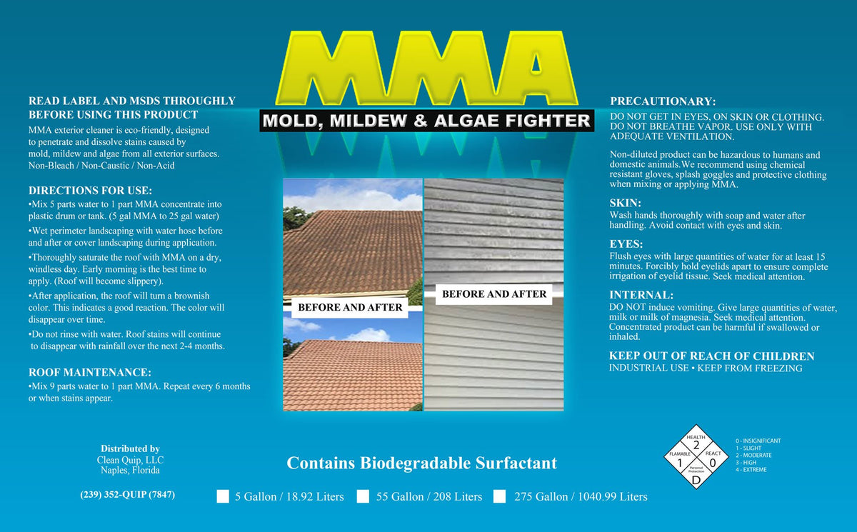 MMA - Mold, Mildew & Algae Fighter 5 Gallon – Clean Quip