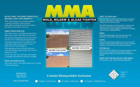 MMA - Mold, Mildew & Algae Fighter 5 Gallon - Clean Quip